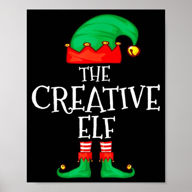 Funny Elf Family Christmas Creative Elf Sweater Me Poster (Framsidan)