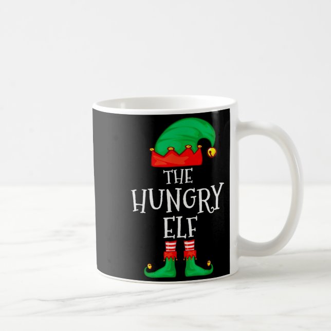 Funny Elf Family Christmas The Hungry Elf Sweater  Kaffemugg (Höger)