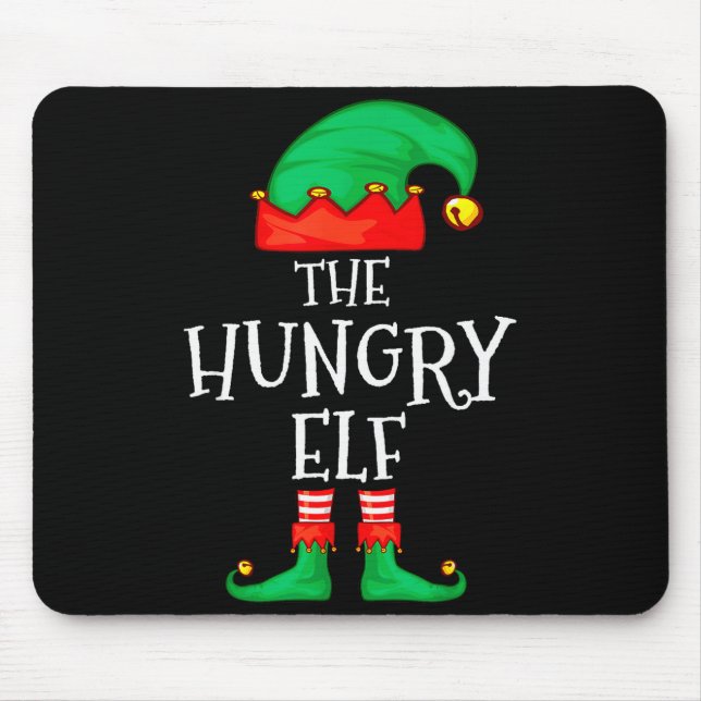 Funny Elf Family Christmas The Hungry Elf Sweater  Musmatta (Framsidan)