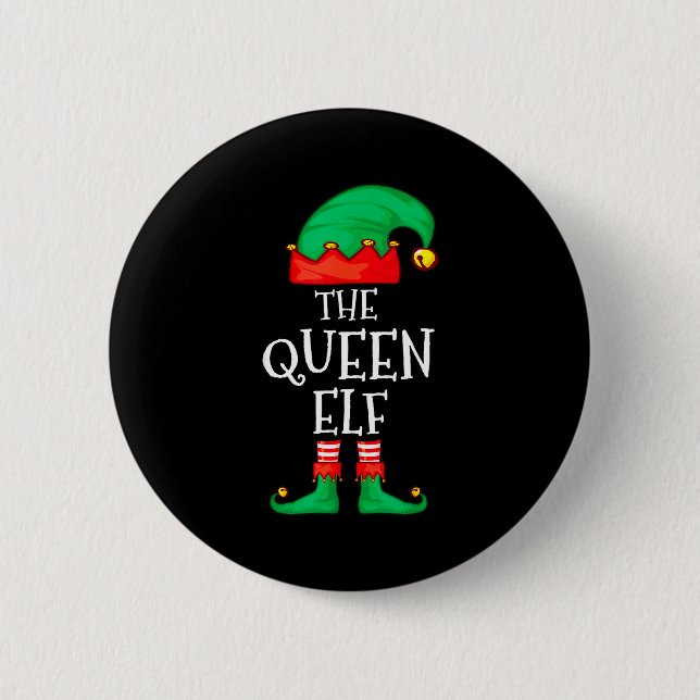 Funny Elf Family Christmas The Queen Elf Sweater M Knapp (Framsida)
