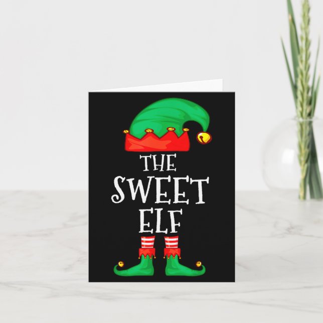 Funny Elf Family Christmas The Sweet Elf Sweater M Kort (Framsida)