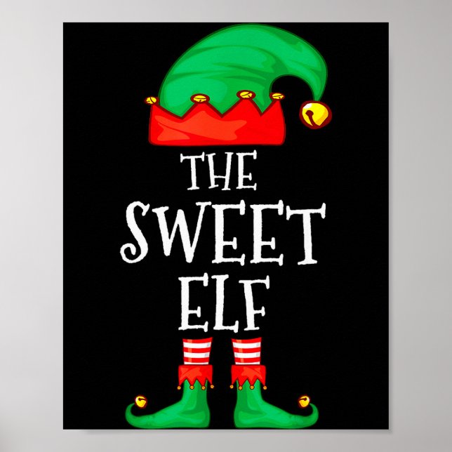 Funny Elf Family Christmas The Sweet Elf Sweater M Poster (Framsidan)