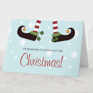 Funny Elf-julkort Helgkort