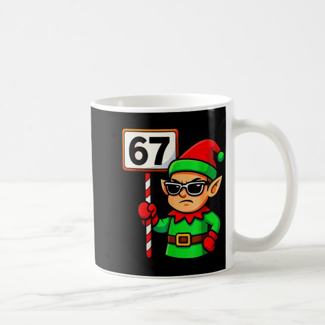 Funny Elf Six Seven 6 7 Meme Christmas Costume 67  Kaffemugg (Höger)