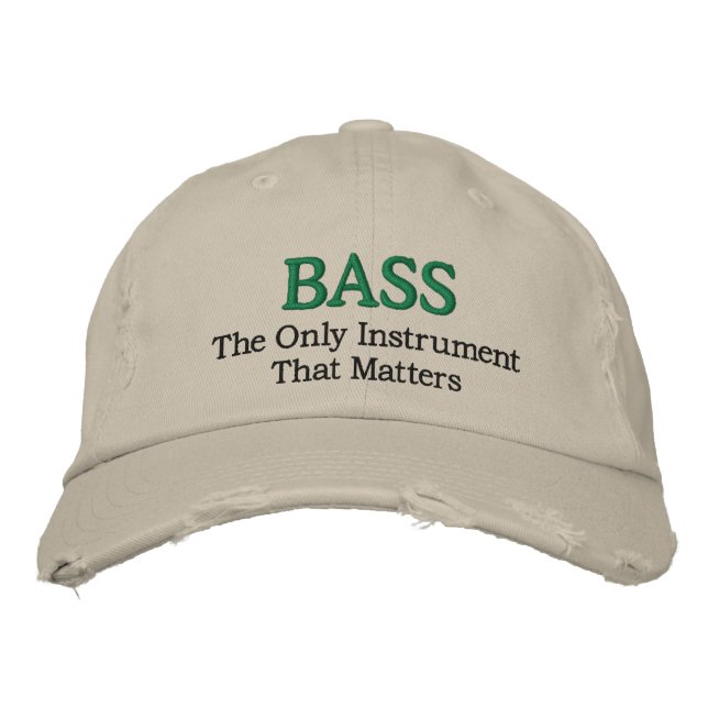 Funny Embroized Bass Music Hat Broderad Keps (Framsida)