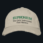 Funny Embroized Euphonium Music Hat Broderad Keps<br><div class="desc">Distressad musik som har en rolig broderad Euphonium-slogan som säger Euphonium - det enda instrument som spelar roll. Underbar Euphonium-pride eller gåva till Euphonium-lärare.</div>