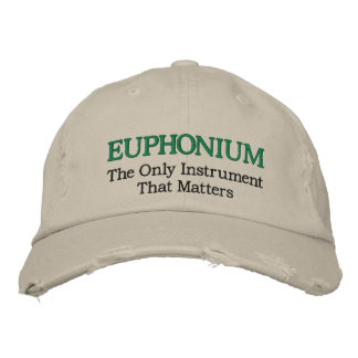 Funny Embroized Euphonium Music Hat Broderad Keps