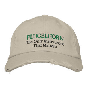 Funny Embroized Flugelhorn Music Hat Broderad Keps