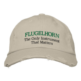Funny Embroized Flugelhorn Music Hat Broderad Keps