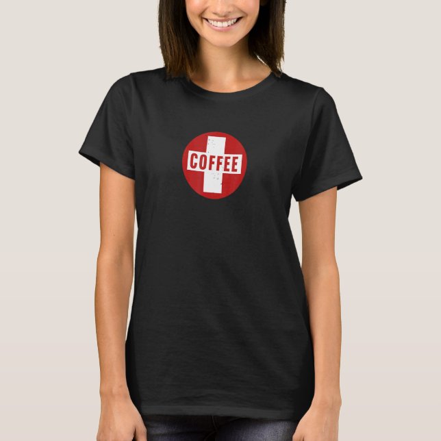 Funny emergency coffee gift cool design for coffee t shirt (Framsida)