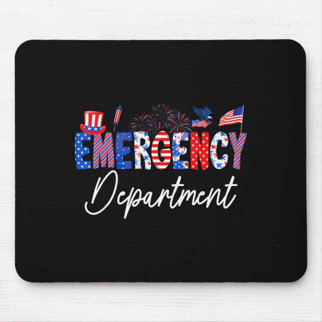 Funny Emergency Department Er Nurse Usa Flag 4th O Musmatta (Framsidan)