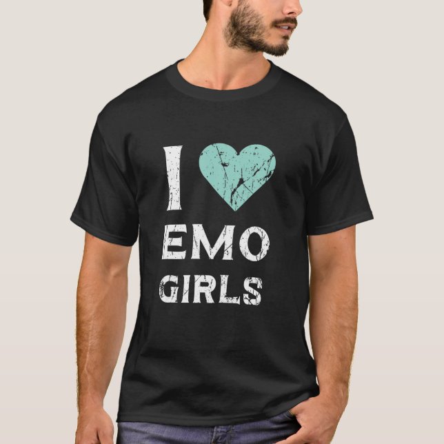 Funny Emo Quote Valentines day Coola för Emo Coupl T Shirt (Framsida)