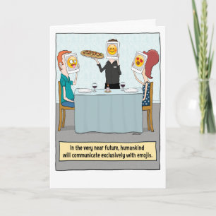 Funny Emoji Ansikte Birthday Kort