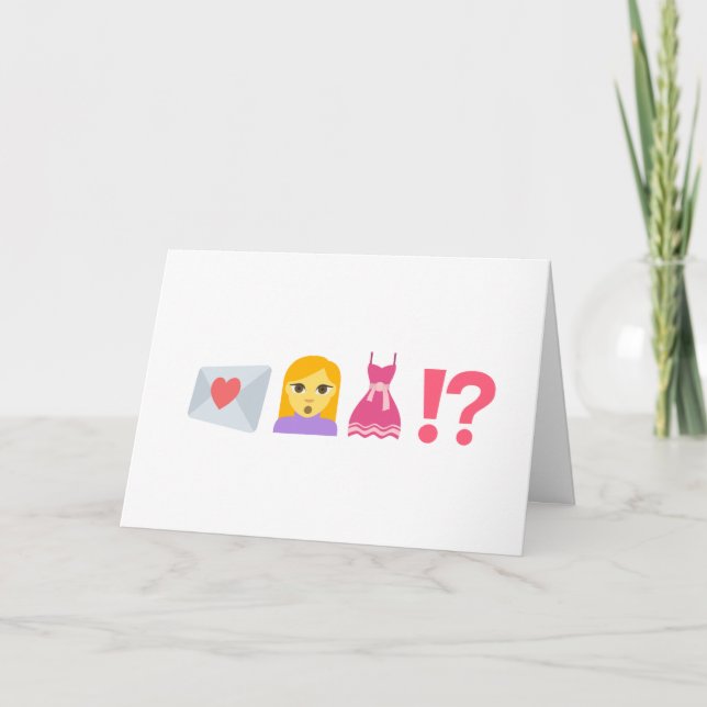 Funny Emoji Bridesmaid-begäran Inbjudan (Framsida)