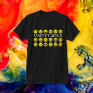Funny Emoji Dadittude T Shirt