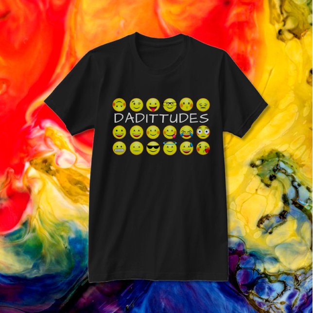 Funny Emoji Dadittude T Shirt (Skapare uppladdad)