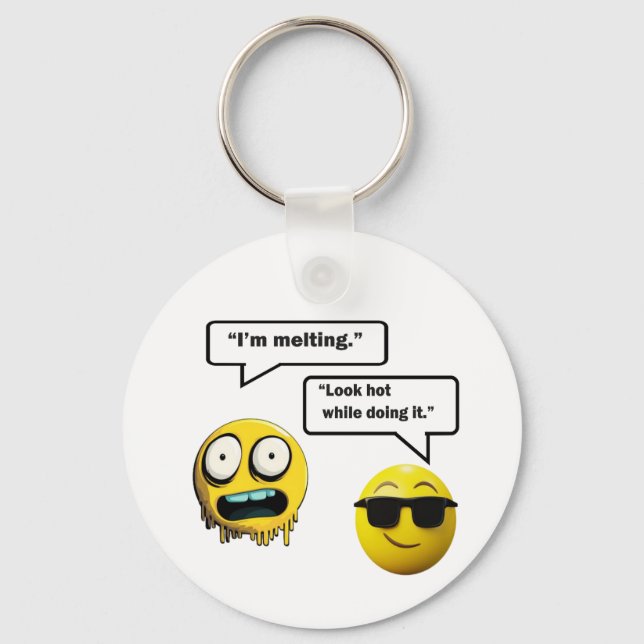 Funny Emoji Keychain Nyckelring (Framsida)