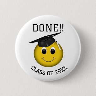 Funny Emoji "Ready" Studenten Knapp