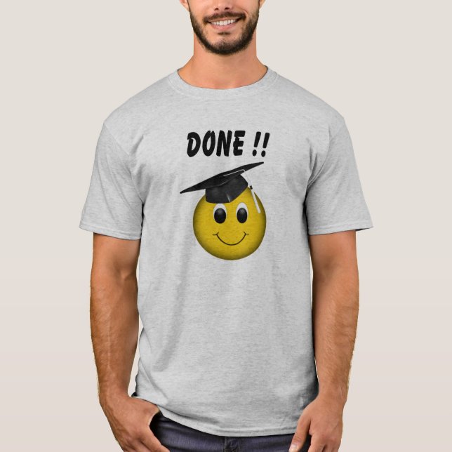 Funny Emoji "Ready" Studenten T-shirt (Framsida)