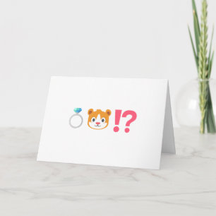 Funny Emoji Ring Bearer-begäran Inbjudan