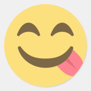 Funny Emoji Runt Klistermärke