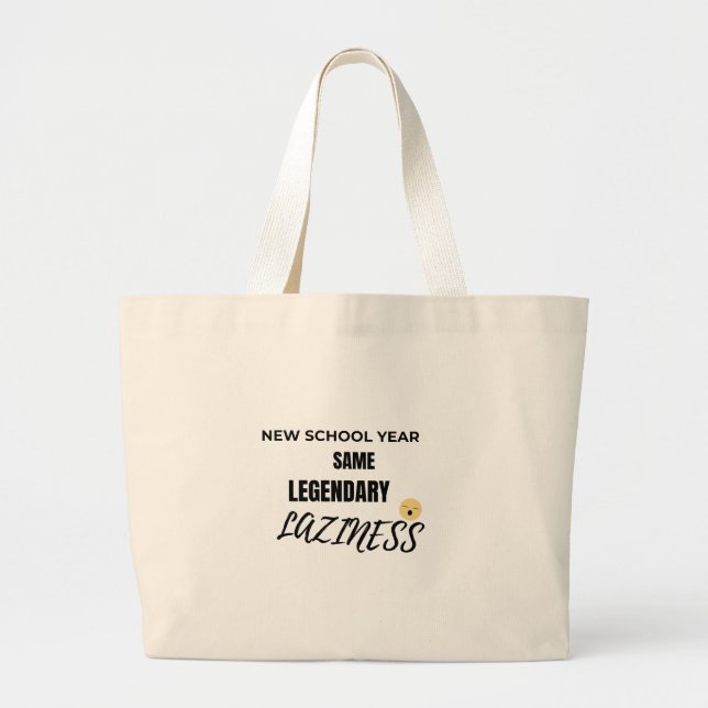 Funny Emoji School Tote Bag Jumbo Tygkasse (Framsidan)