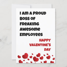 Funny Employees Valentines day Kort