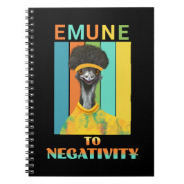 Funny Emu Bird Pun - Emune to Negtivity Anteckningsbok