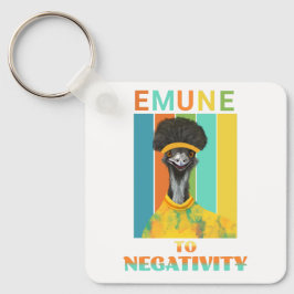 Funny Emu Bird Pun - Emune to Negtivity Nyckelring
