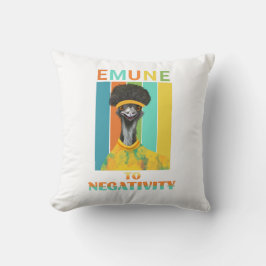 Funny Emu Pun - Emune to Negtivity Kudde
