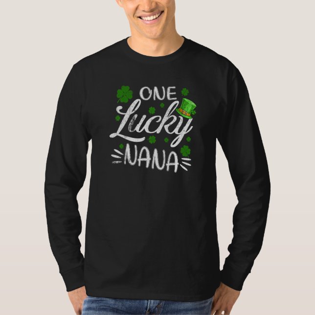 Funny en Lucky Nana Matching Family Saint patrick T Shirt (Framsida)