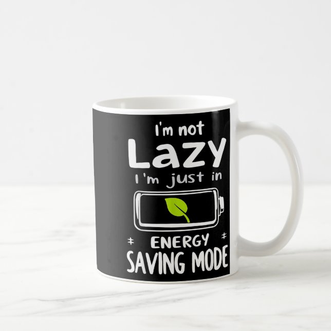 Funny Energy Saving Mode Design Lazy Humor Joke Gi Kaffemugg (Höger)