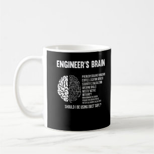 Funny Engineering Humor Brain Ingenjör Joke Kaffemugg