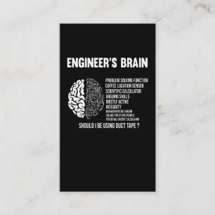 Funny Engineering Humor Brain Ingenjör Joke Visitkort