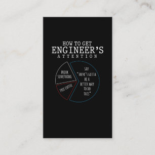 Funny Engineering Joke Coffee Ingenjör Humor Visitkort