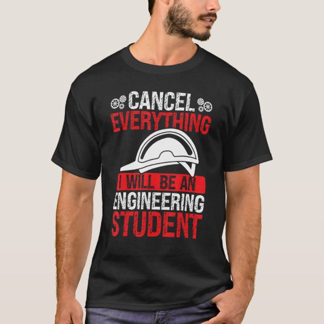 Funny Engineering Student Engineering School Gradu T Shirt (Framsida)