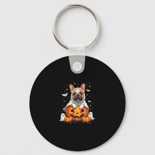 Funny English Bulldog Ghost Boo Halloween Womens M Nyckelring
