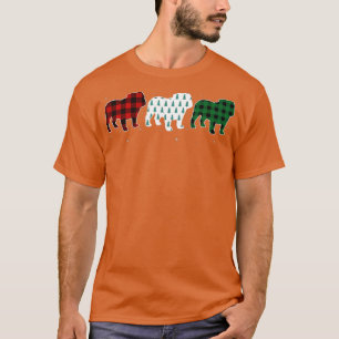 Funny English Bulldog Red Play Julgran Hund T Shirt