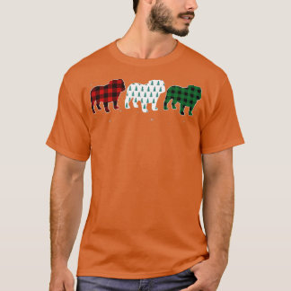 Funny English Bulldog Red Play Julgran Hund T Shirt