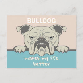 Funny English Bulldog Vykort
