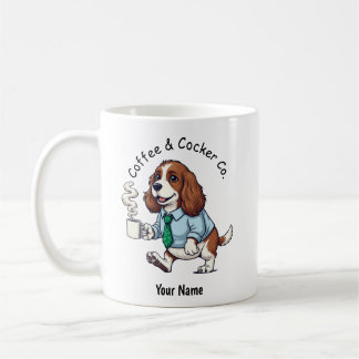Funny English Cocker Spaniel Business Suit Coffee  Kaffemugg