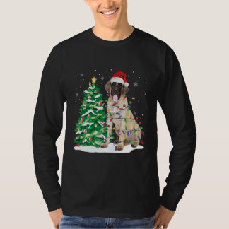 Funny English Mastiff Christmas Lights Shirt T