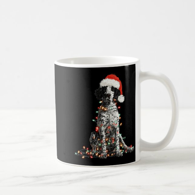Funny English Setter Christmas Graphics Dog Lights Kaffemugg (Höger)