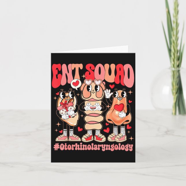 Funny Ent Squad Otolaryngologist Ent Valentines Da Kort (Framsida)
