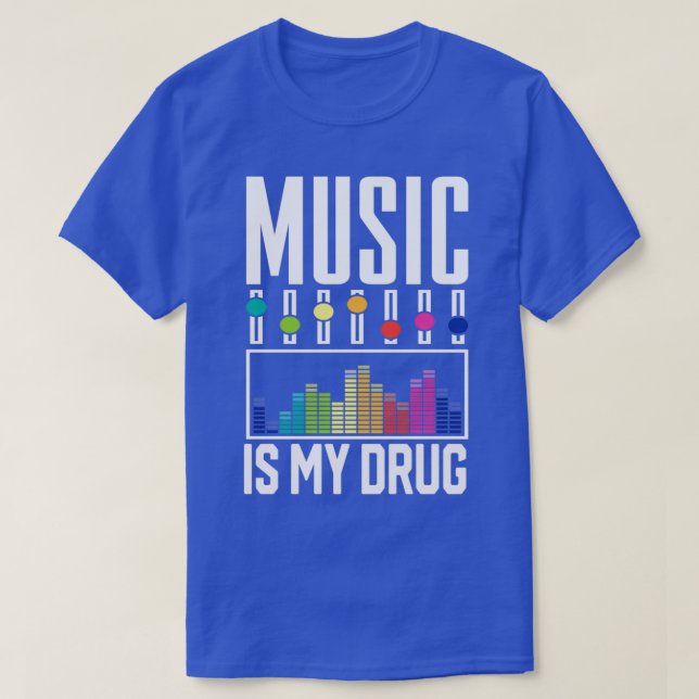 Funny Equalizer Music är min Drug Radio-design T Shirt (Design framsida)