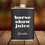 Funny Equestrian Black Horse Show Juice Fickplunta<br><div class="desc">En underlig Equestrian Horse Show Flask är en lustig gåva till riddare och hästälskare. Lägg till valfri namn - hela texten kan ändras för att passa dina behov!</div>