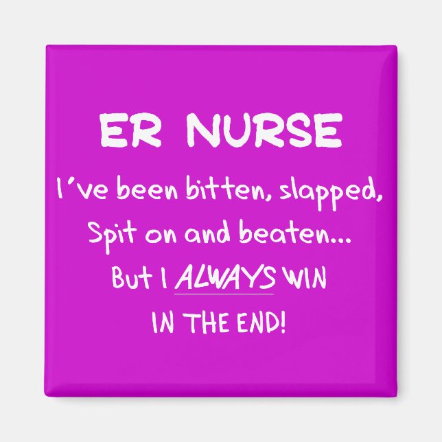 Funny ER Nurse Gifts Magnet (Framsidan)