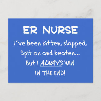 Funny ER Nurse Gifts Vykort