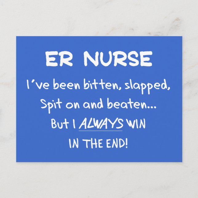 Funny ER Nurse Gifts Vykort (Framsida)