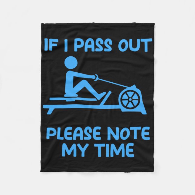 Funny Erg Maskin Gym Ergometer Rwing Exercise Fleecefilt (Framsidan)